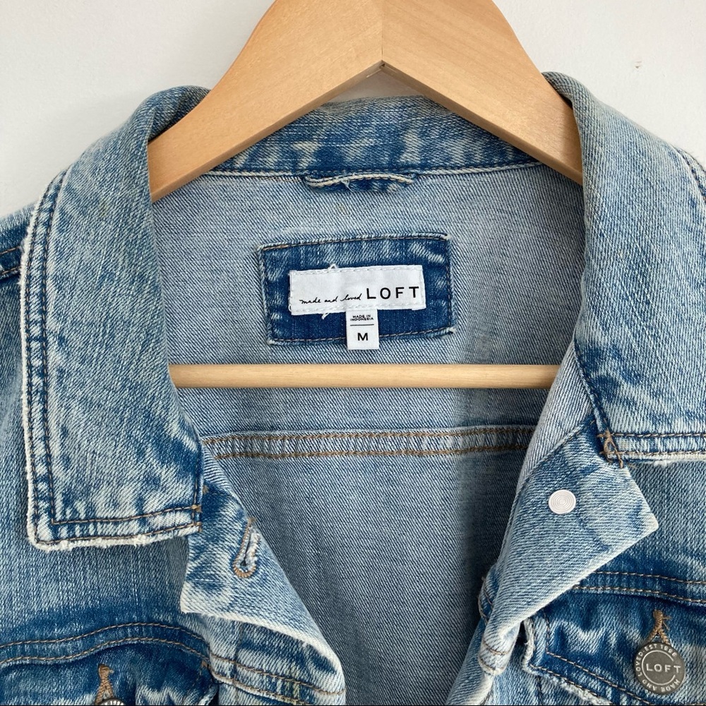 LOFT Light Denim Jacket - Picture 4 of 8